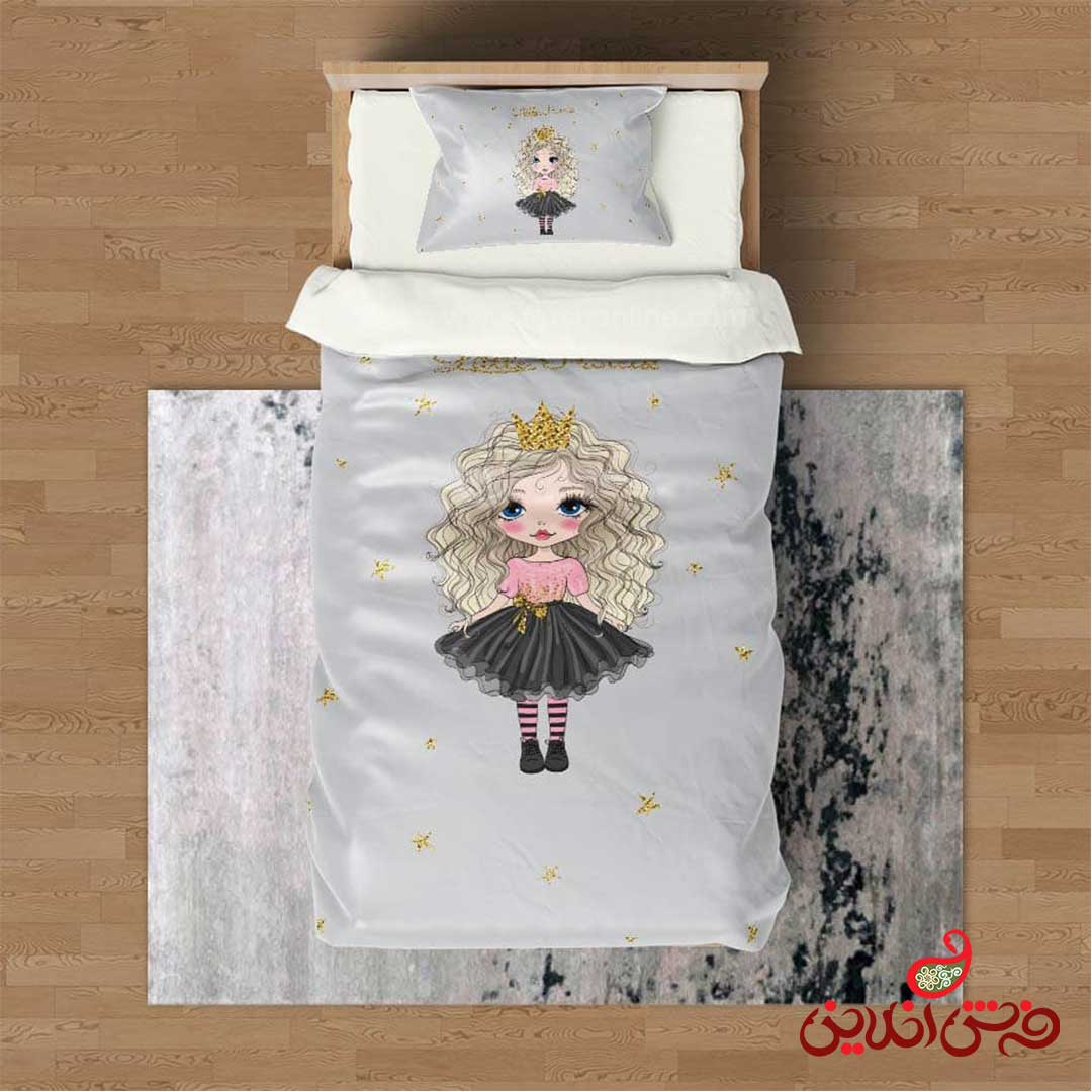 روتختی  طرح دختر مو فرفری کد 2959