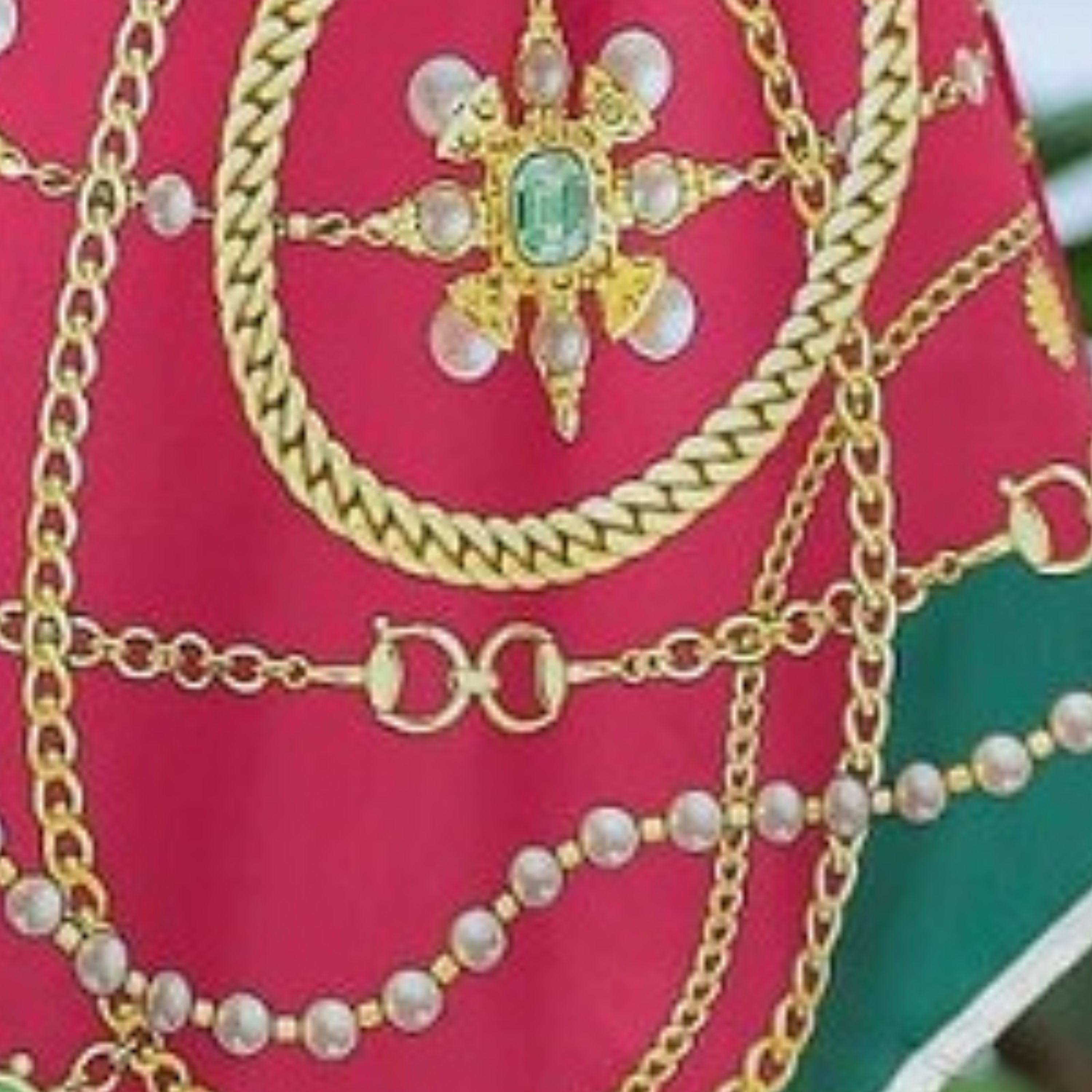 روسری ابریشم توییل دور دست دوز مزونی قواره 140