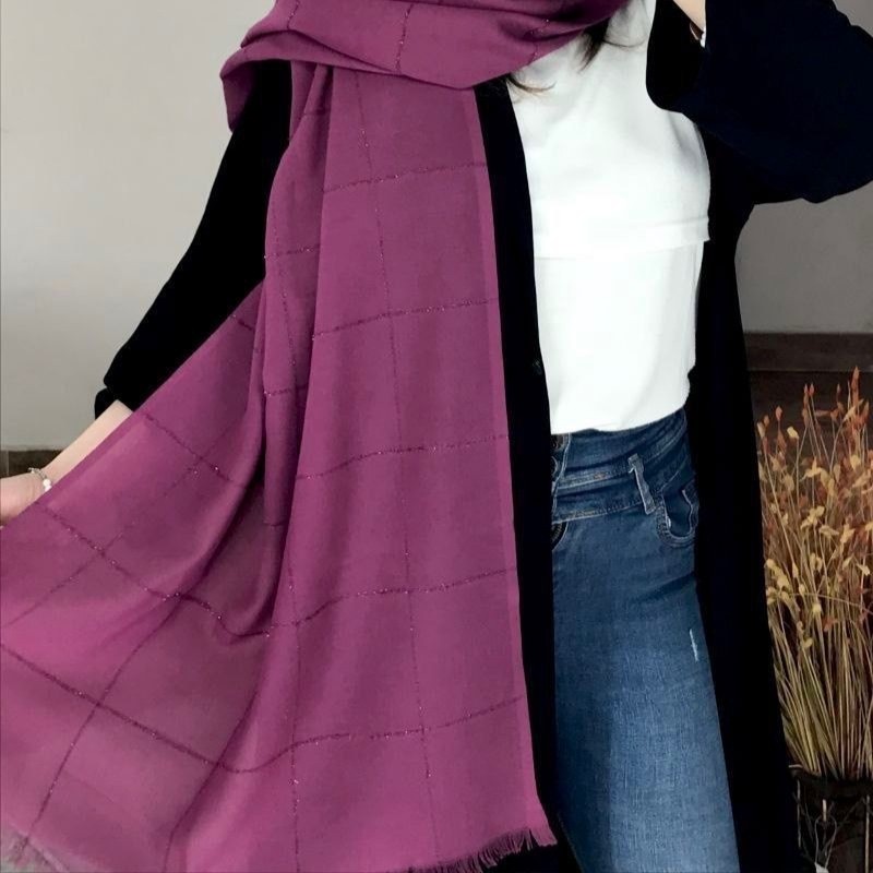 شال نخی لمه دار