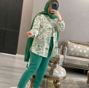 مانتو شلوار لنین ،مانتو لنین شلوار داکرون مدل گیلار