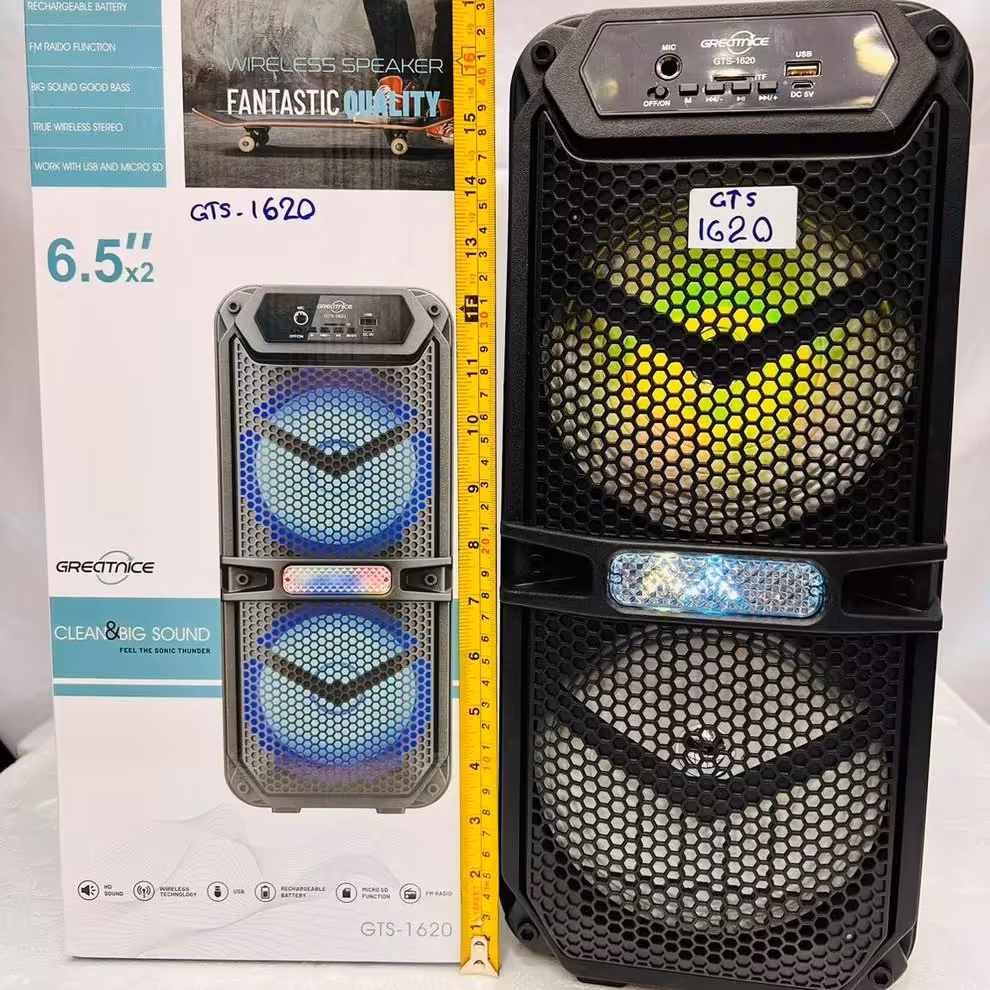 اسپیکر شارژری بلوتوثی قابل حمل (16 اینچ)مدل GTS-1620