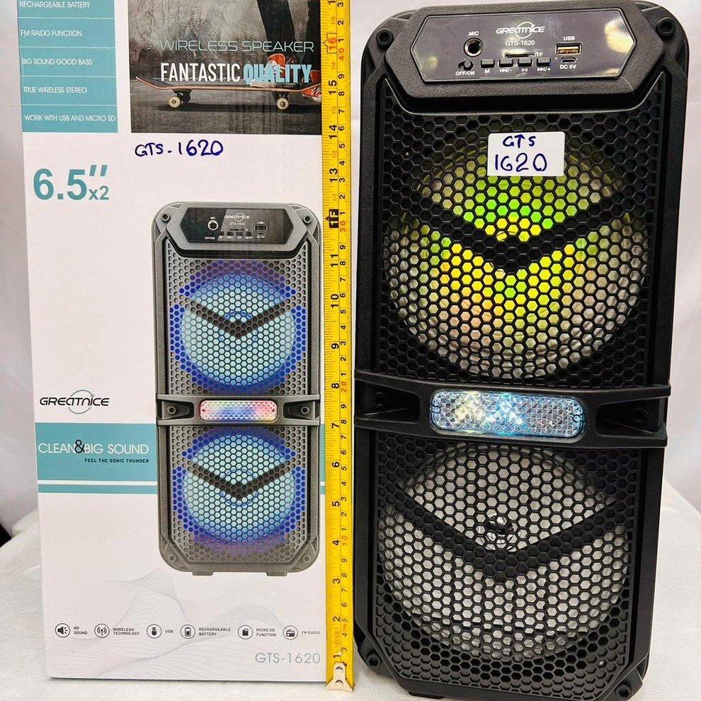 اسپیکر شارژری بلوتوثی قابل حمل (16 اینچ)مدل GTS-1620