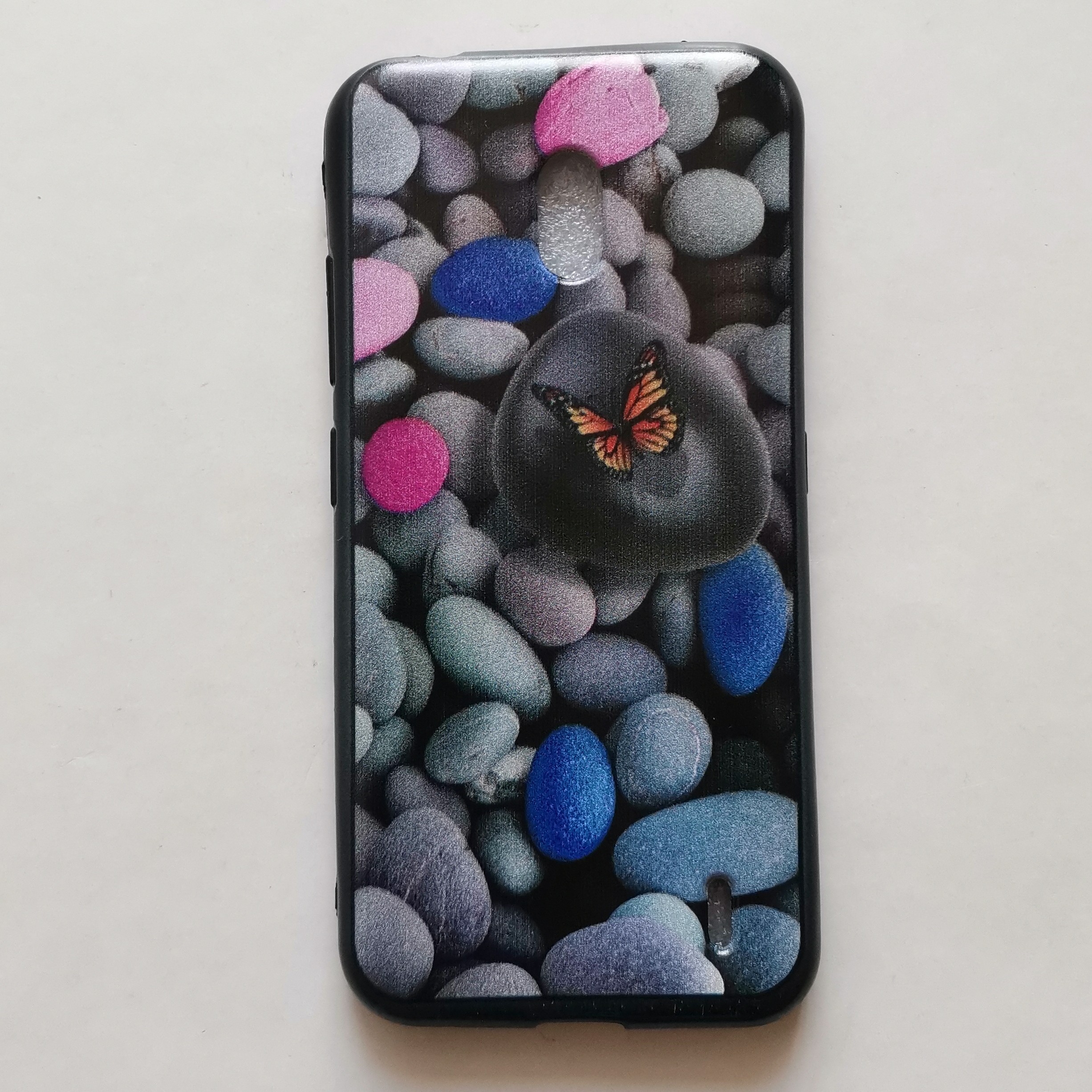 قاب طرحدار ژله ای سنگ و پروانه گوشی نوکیا 2.2