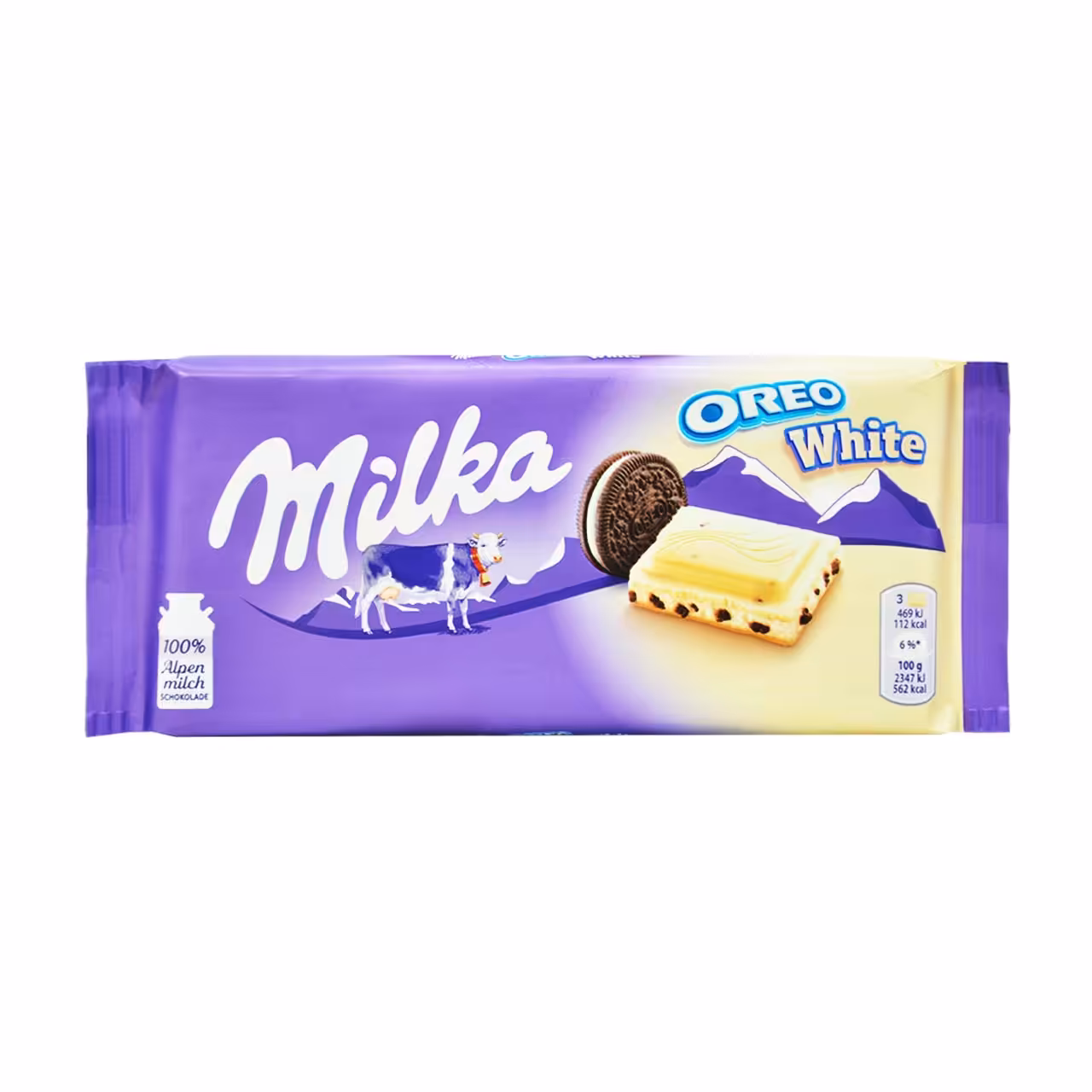 شکلات سفید با کرم بیسکوییت اوریو 100 گرم میلکا - milka