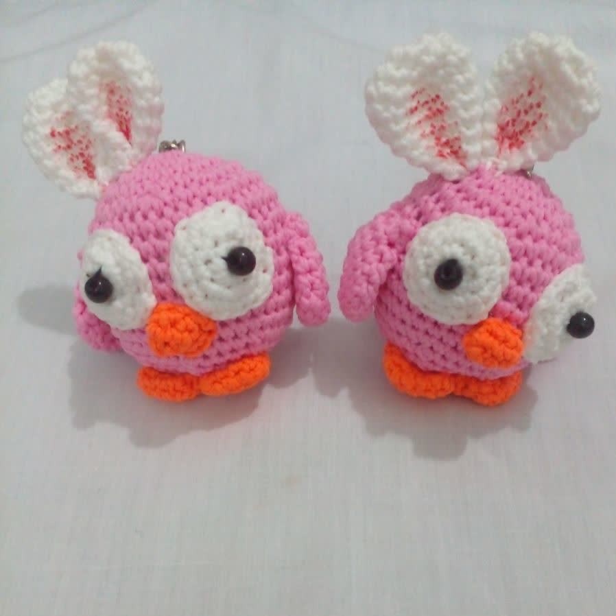 جاکلیدی مدل جغد در رنگ صورتی با بافت عالی و کاموایی با کیفیت قابل شست وشو و هم چنین هدیه به کوچولوها