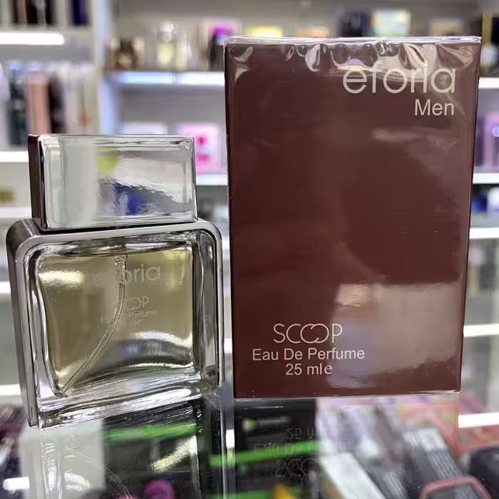 عطر جیبی افوریا مردانه اسکوپ scoop eforia men 25ml  با رایحه خنک و سرد | amazonchi