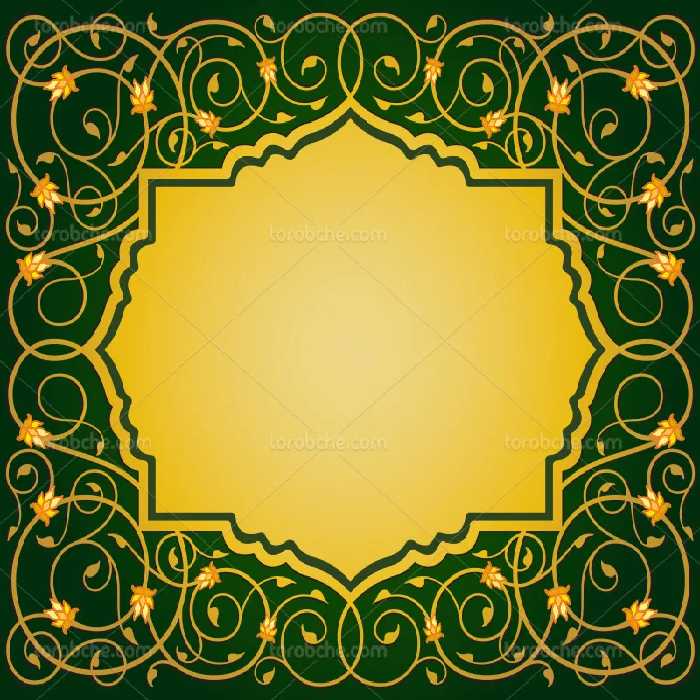 وکتور حاشیه گل ختایی | گرافیک با طعم تربچه