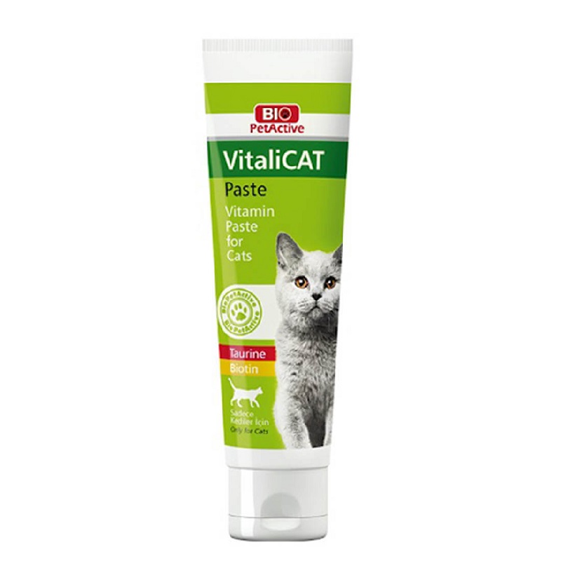 خمیر ویتامینه گربه بالغ بایوپت اکتیو Vitali Cat (100 سی سی)