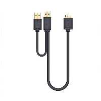 کابل Micro USB 3.0 همراه پورت تقویت کننده USB 2.0 (هارد) یوگرین مدل US140 طول 0.5 متر