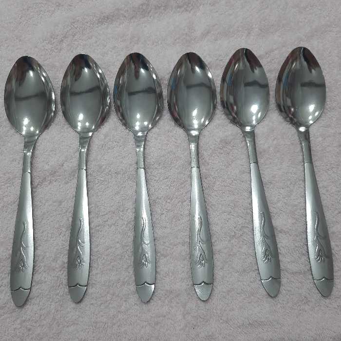 قاشق شیش عددی قاشق غذا خوری قاشق بدون چنگال 