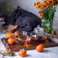سینی چای جنس چوبی/سینی مستطیل/دسته فلزی/ظروف چوبی/پلاسکو دهقان
