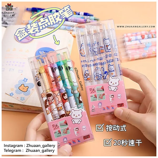 چسب مایع خودکاری Cute Dot Glue فانتزی