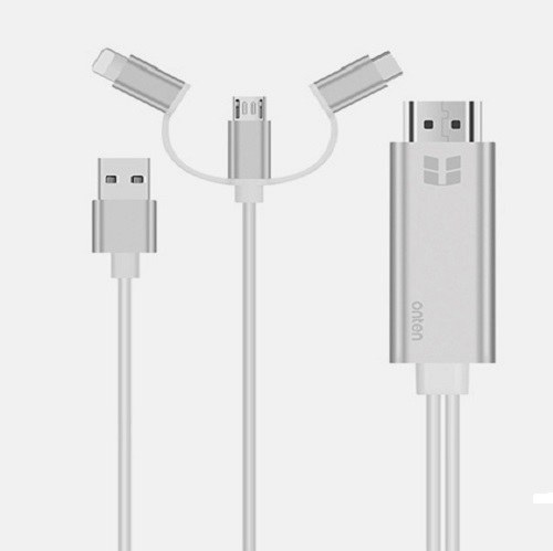 کابل HDMI سه سر انتقال تصویر و شارژ HDTV Cable
