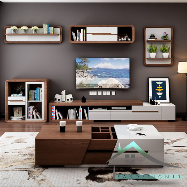 ست میز تلویزیون و باکس و جلومبلی مدرن