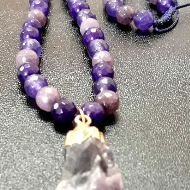 گردنبند بلند آمتیسیت