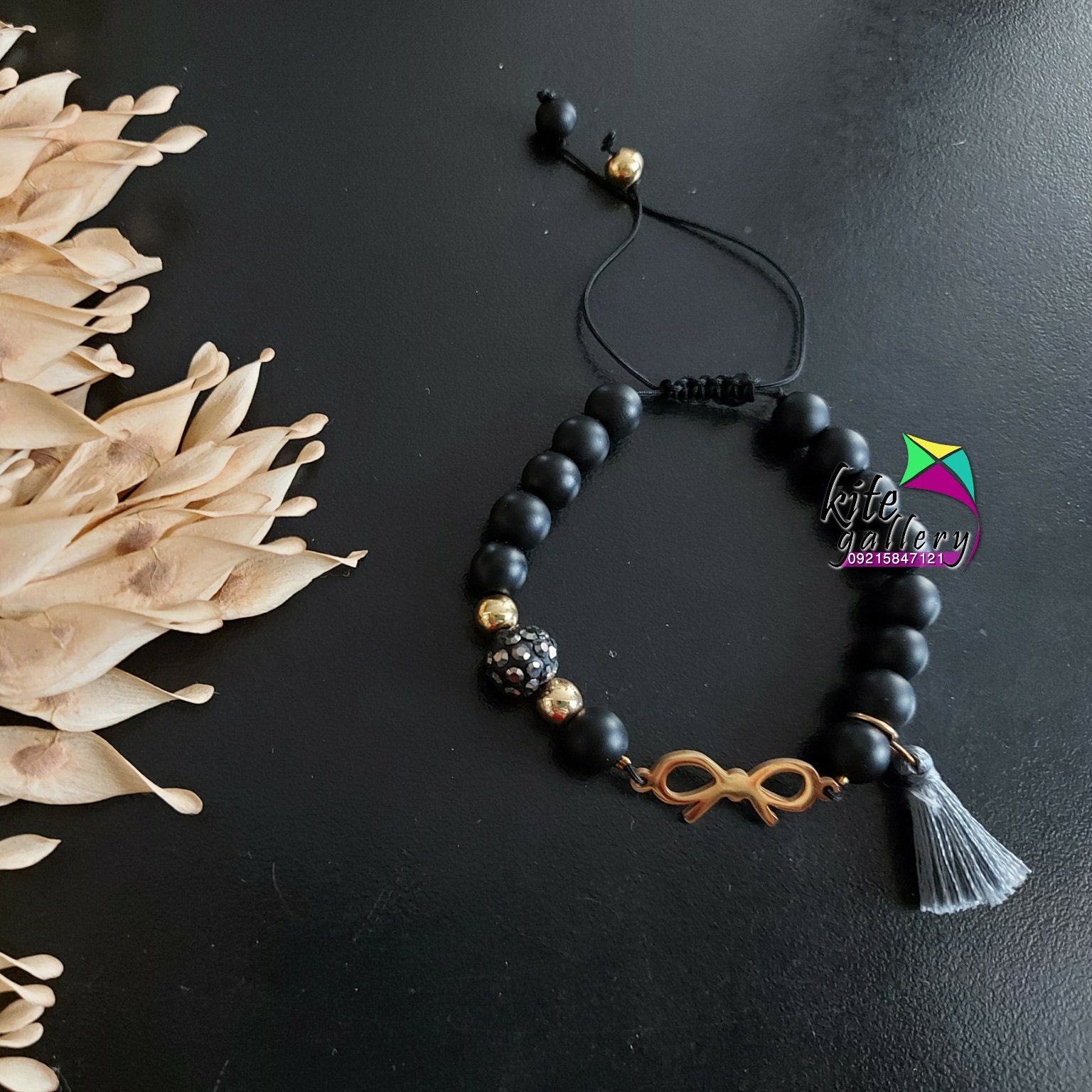 دستبند استیل پاپیون با توپک سواروسکی