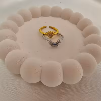 انگشتر ست استیل خورشید و ماه ️