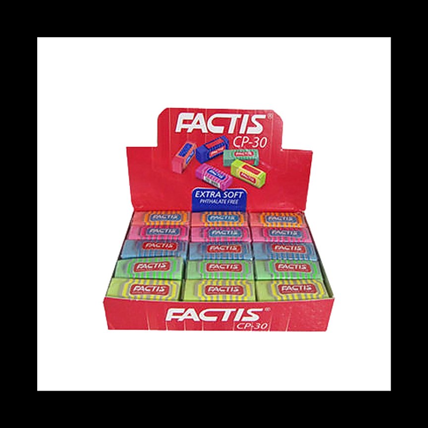 پاک کن فکتیس رنگی CP30 بسته  30 عددی 