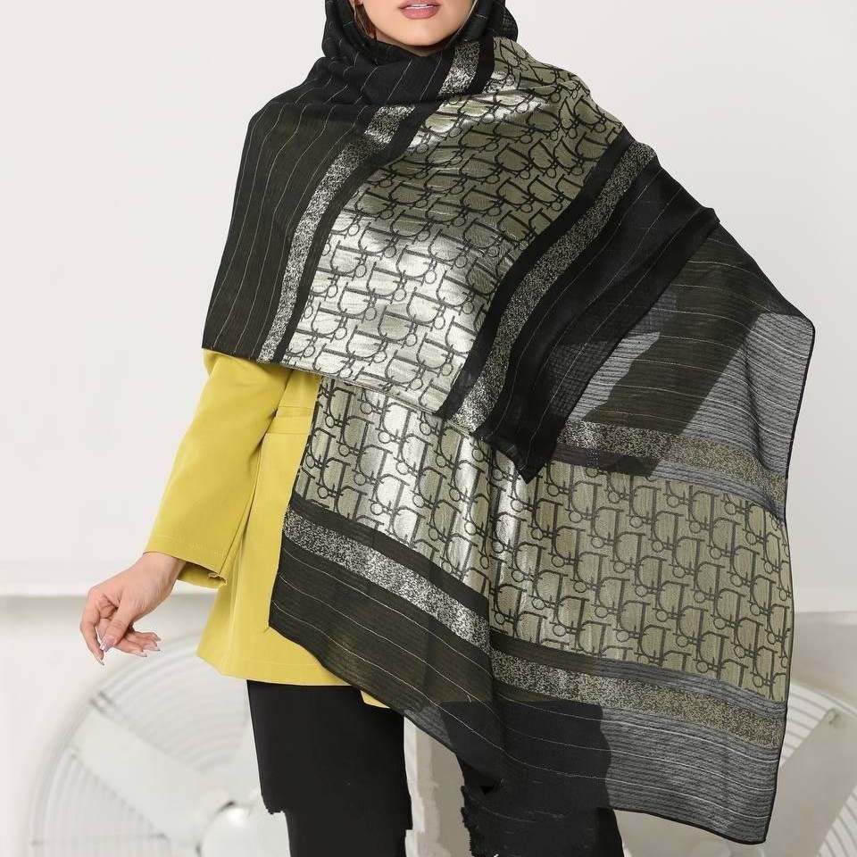 شال اورگانزا لمه دار