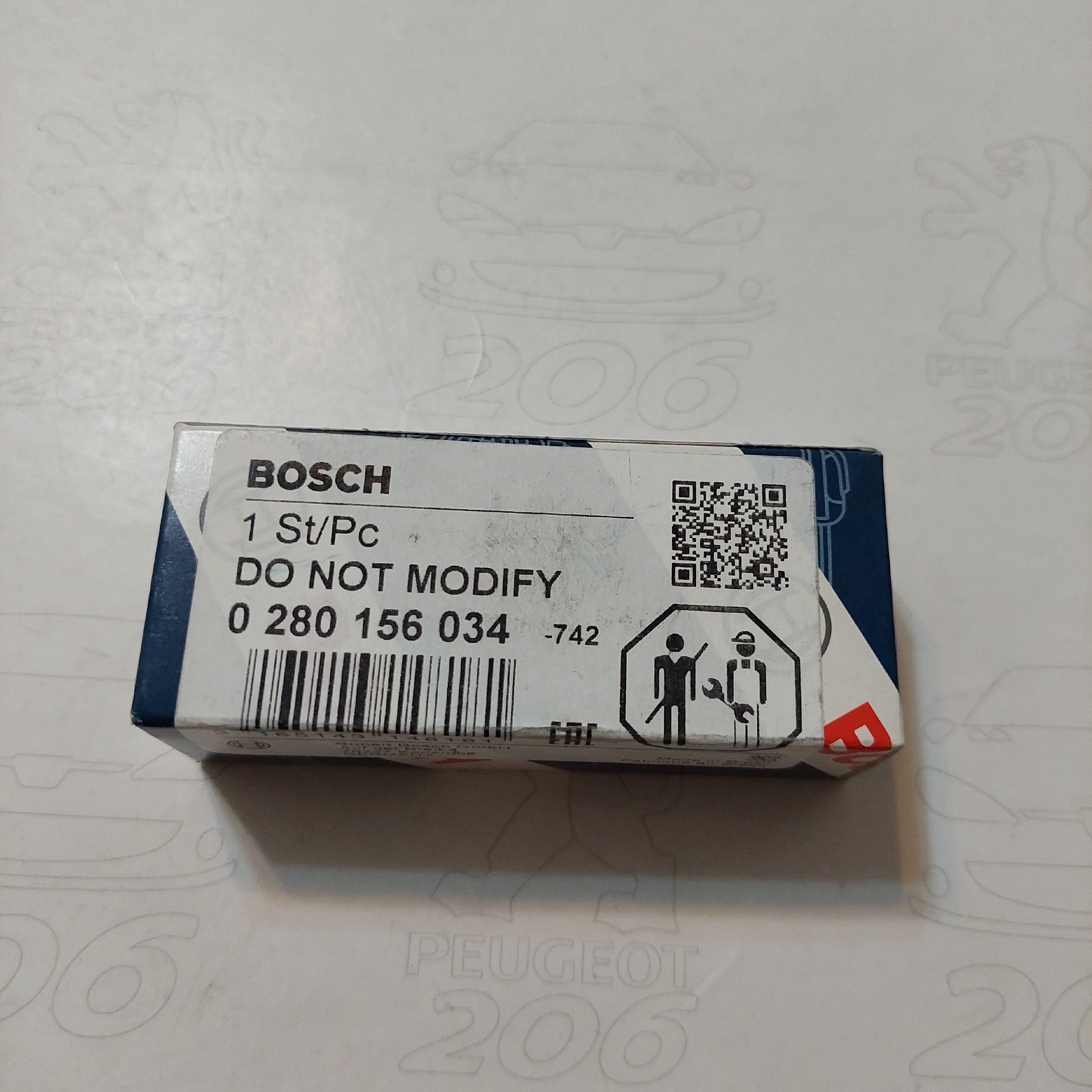 انژکتور نارنجی پژو 206 و 207 بوش اورجینال با لیبل ایساکو