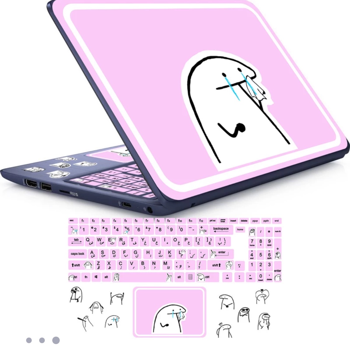 ست برچسب لپتاپ فلورک01