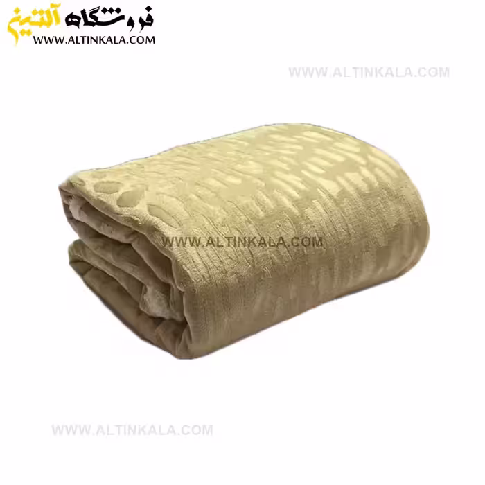 پتو گوسفندی نوجوان دولایه سایز 120×150 طرح سنگی کرم