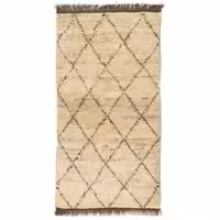 گلیم گبه دستبافت دو متری مدل شگی طرح مراکشی کد 140769