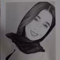 طراحی چهره سیاه قلم ابعاد2 در 30 سانت