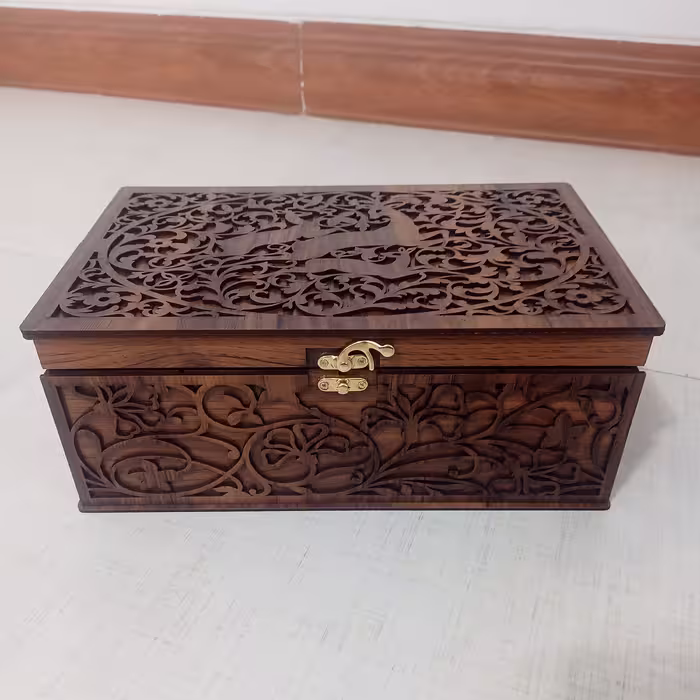 جعبه دمنوش چوبی سایز بزرگ 8خانه قابل تغییر  (تی بگ)(ارسال پس کرایه)