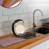 نمگیر VIP   رطوبت گیر استنددار  کنار سینک  دو رو  جنس میکرو فایبر طرح گل برجسته 