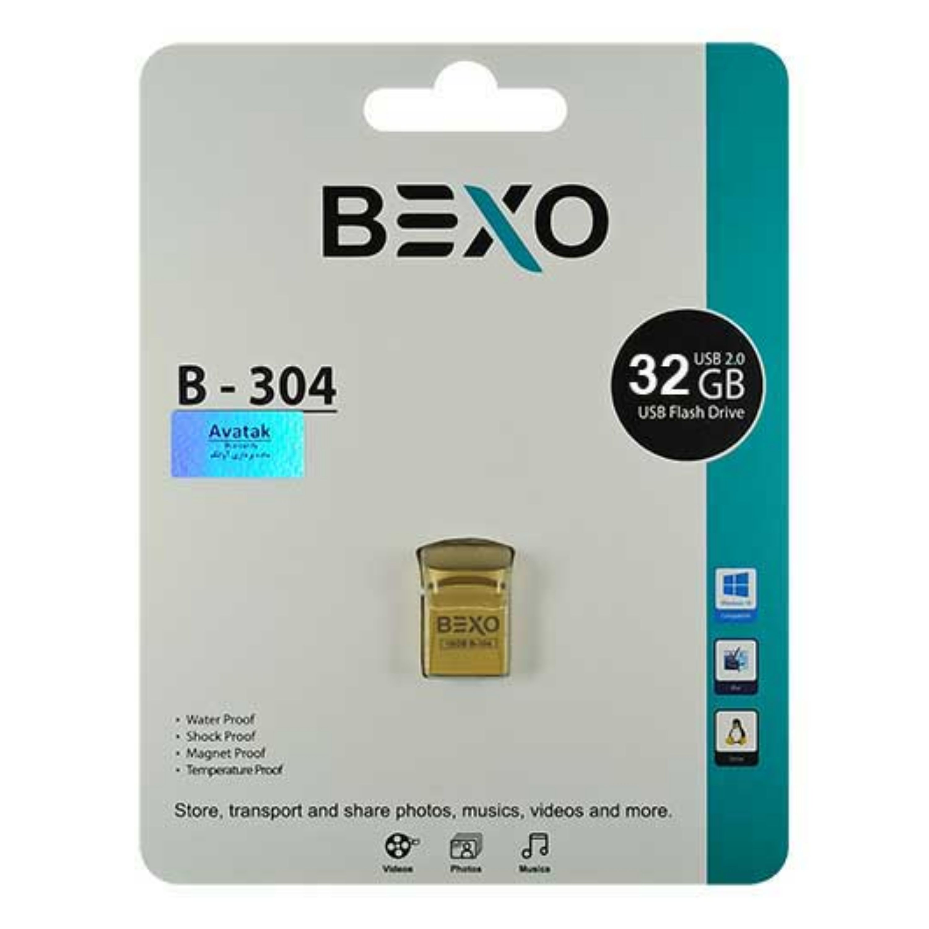 فلش 32GB Bexo B-304 با گارانتی مادام العمر