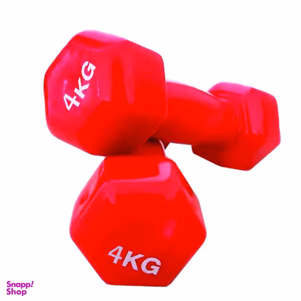 دمبل مدل 001 وزن 4 کیلوگرم بسته 2 عددی