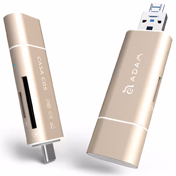 کارت خوان USB-C آدام المنتس ADAM ELEMENTS مدل CASA C05 طلایی - Hiapple.ir