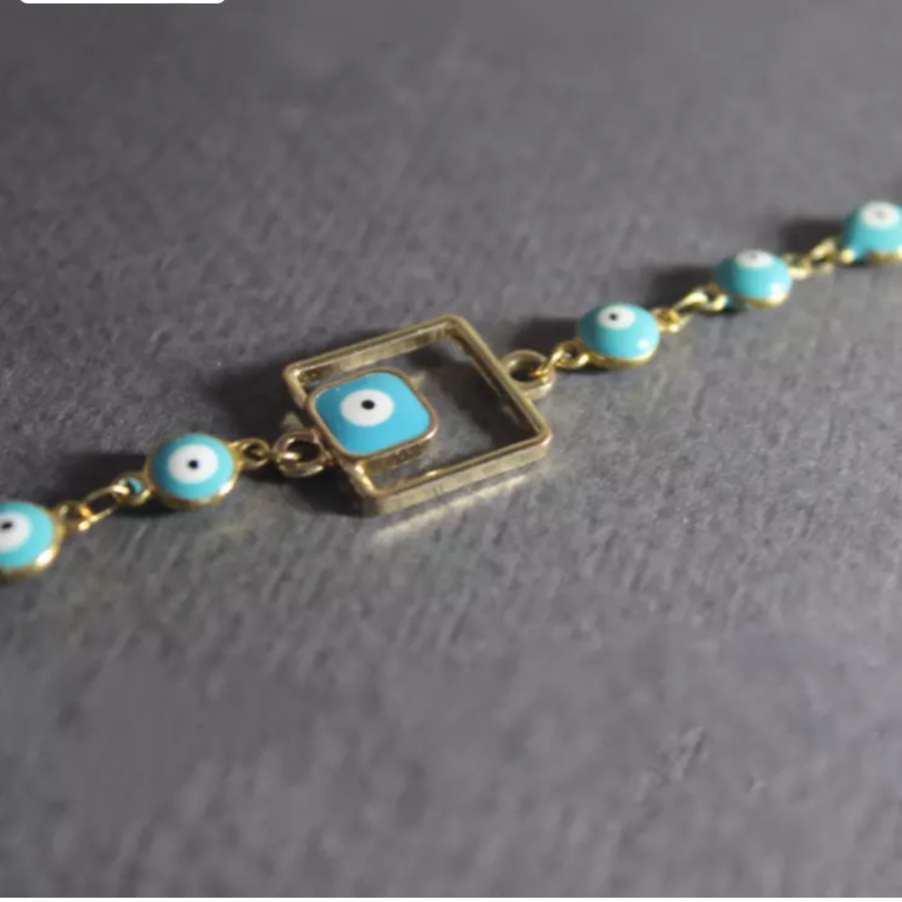 دستبند  یا پابند چشم نظر  استیل و رنگ ثابت 