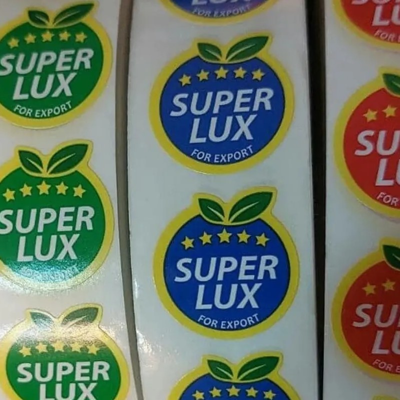 لیبل میوه رنگ آبی طرح سوپرلوکس (5 رول در یک بسته)