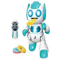 ربات حرکتی، موزیکال و چراغ دار کنترلی دیسک پرتاب کن اسباب بازی