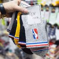جوراب نیم ساق اسپرت مردانه زنانه طرح NBA در 6رنگ نخ پنبه اعلا با کیفیت و تراکم بالا 