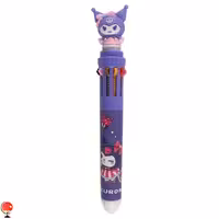 خودکار فانتزی 10 رنگ کرومی بنفش