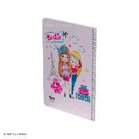 دفتر فنری 80برگ مجلد وزیری فانتزی الیپون کد 236