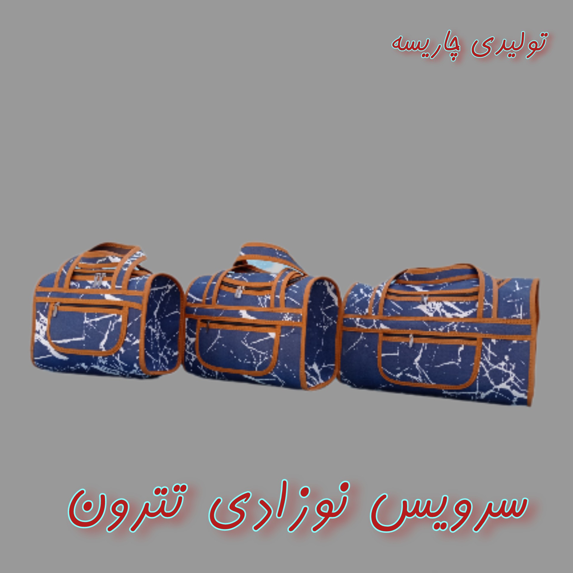 کیف نوزادی  تترون-سرویس سه تکه ساک استخری تترون طرح سنگی