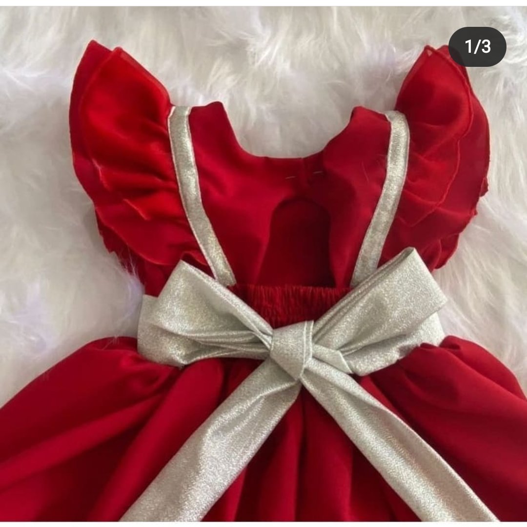 لباس دخترانه زیبا چین دار مناسب سایز 0تا 5سال