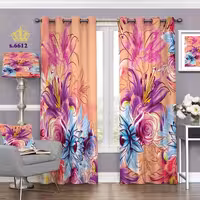 پرده تصویری جدید پانچ طرح گل طرح نقاشی کد S6612