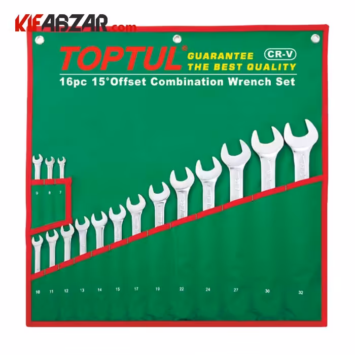 آچار یکسر تخت یکسر رینگ 16 عددی  اینچی تاپ تول مدل GBAA1604