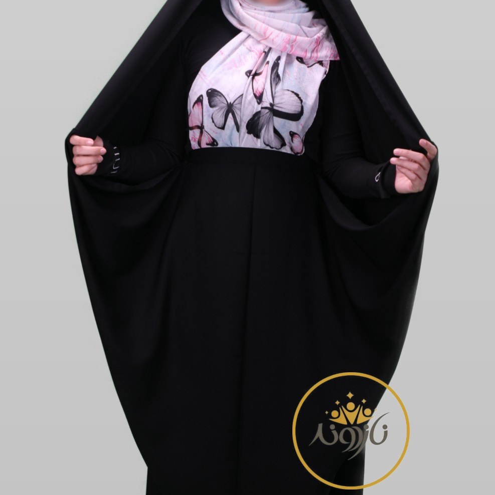 چادر مشکی حسنا ندا ابریشم درجه 1 (ارسال رایگان و ضمانت شستشو)