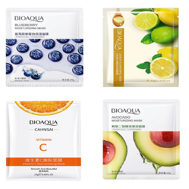 ماسک صورت بایو آکوا مدل آبرسان وزن 25 گرم مجموعه 4 عددی