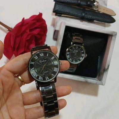 ست ساعت بند فلزی زنانه و مردانه