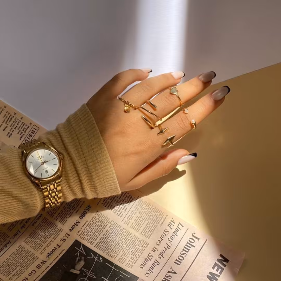 پک انگشتر ظریف مرواریدی