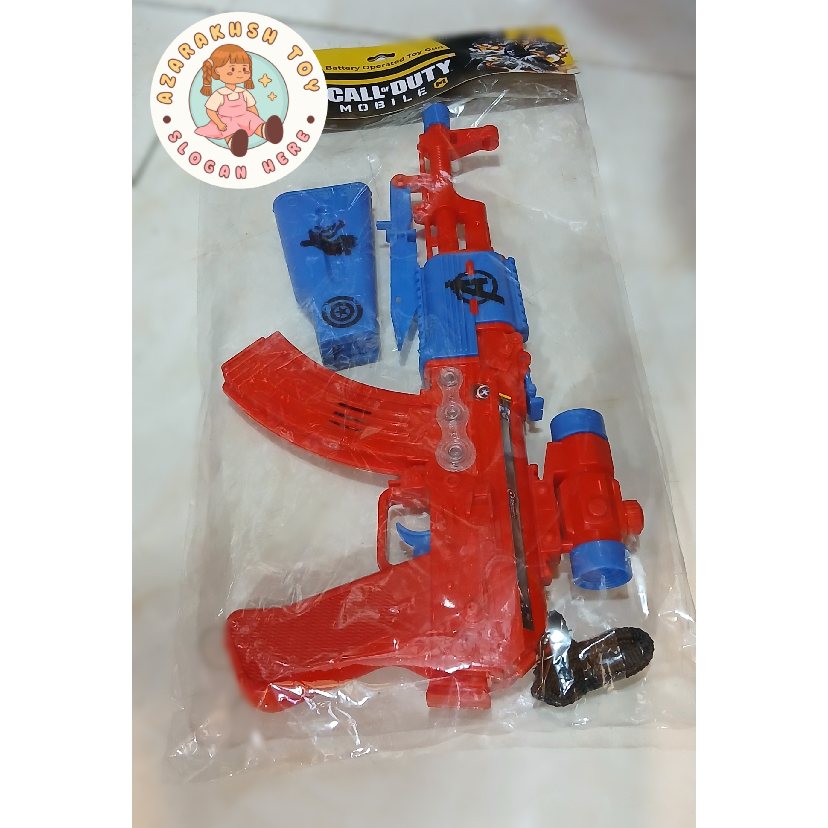 تفنگ کلاشینکف باتری خور، کلاشینکف ، تفنگ باتری خور ، خرید تفنگ زورو قرمز پسرانه