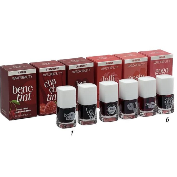 تینت لب  و رژ گونه وردا بیوتی  در 6 رنگ ماندگاری بالا بافت سبک  6 عصاره  ضد آب کیفیت تضمینی 