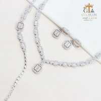 سرویس امرالدکات نقره 925 عیار ظریف مناسب مجلس و روزمره کد 11275